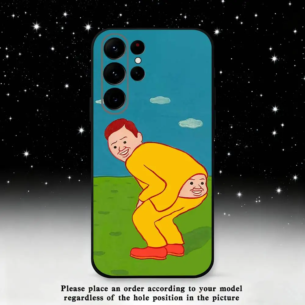 Чехол для телефона Art J-Joan C-Cornella Funny для Samsung S25, S24 Ultra, S20, S30 plus, S22 plus, S23, S30 Ultra 5G, силиконовый черный корпус
