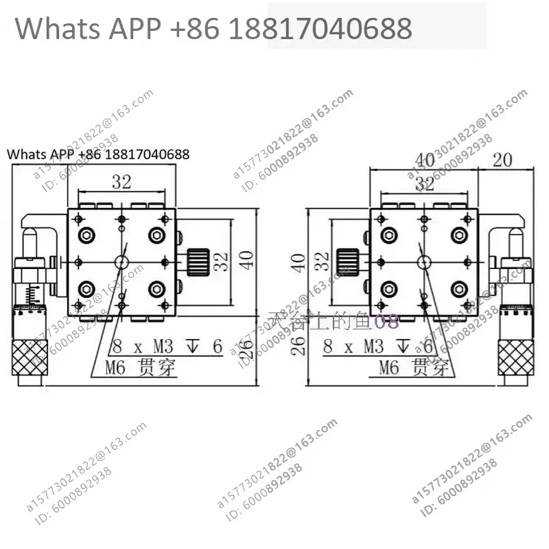 2026 hot seller X416LR Optical X-axis Precision Trimmer Manual Translation Stage Stainless Steel Linear Motion Slide Table