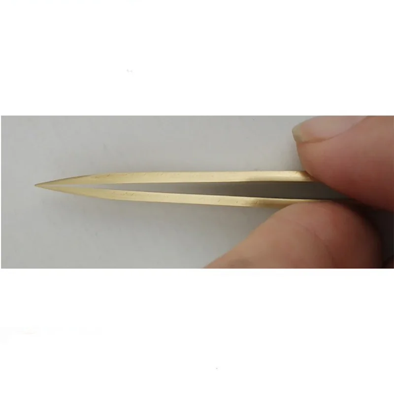 Ultra-precision Brass Tweezers Fine Pointed Soft Copper Watch Repair Tool P-BR