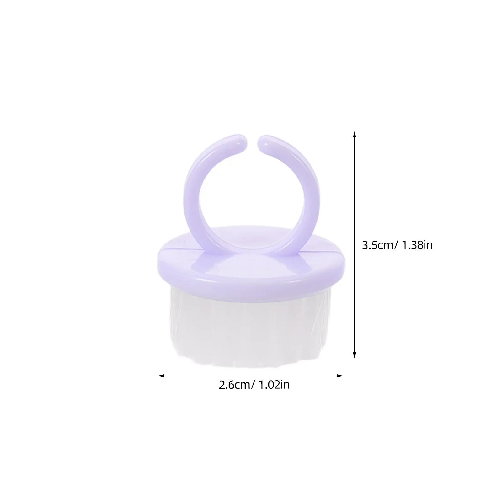 10Pcs Nail Brush Ring Shaped Soft Bristles Nail Dust Cleaner Macaron Color Mini Brush for Manicure Pedicure Travel Cleaning Tool