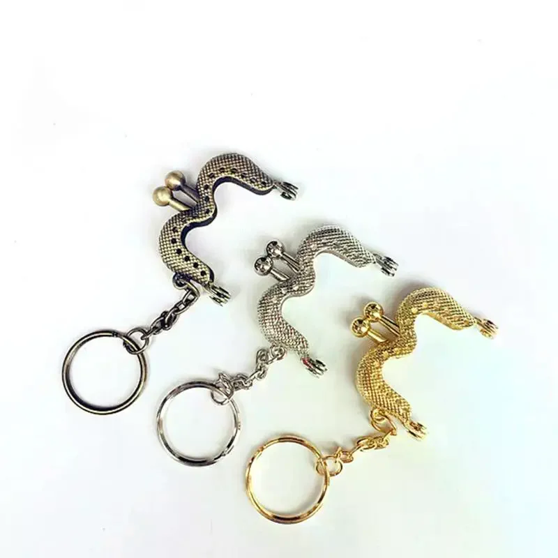 DIY Craft Wallet Accessory Mini 4cm Metal Coin Purse Frame Keychain Kiss Clasp Lock