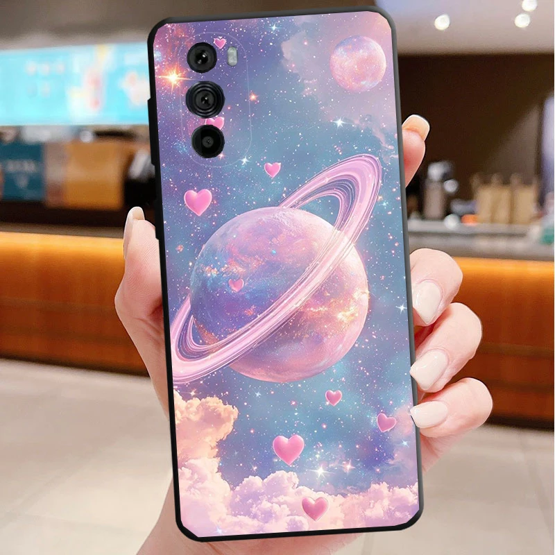 

Space Planet Funda Phone Case For Motorola Edge 50 40 Pro 60 50 40 30 Ultra Neo Fusion Moto G Play G Stylus G Power G