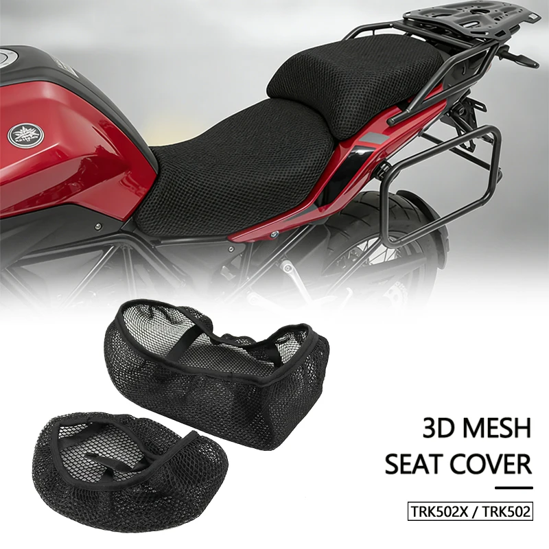 

3D Mesh Motorcycle Seat Cover Breathable Heat Insulation Saddle Cushion Protector Cover For Benelli TRK502 TRK502X