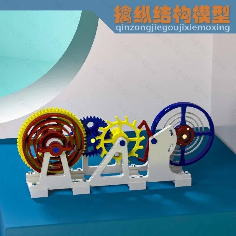 3D Printing Model Making Tourbillon Escapement Structure Clock Imitation Movement Model Handmade Clockwork Toy