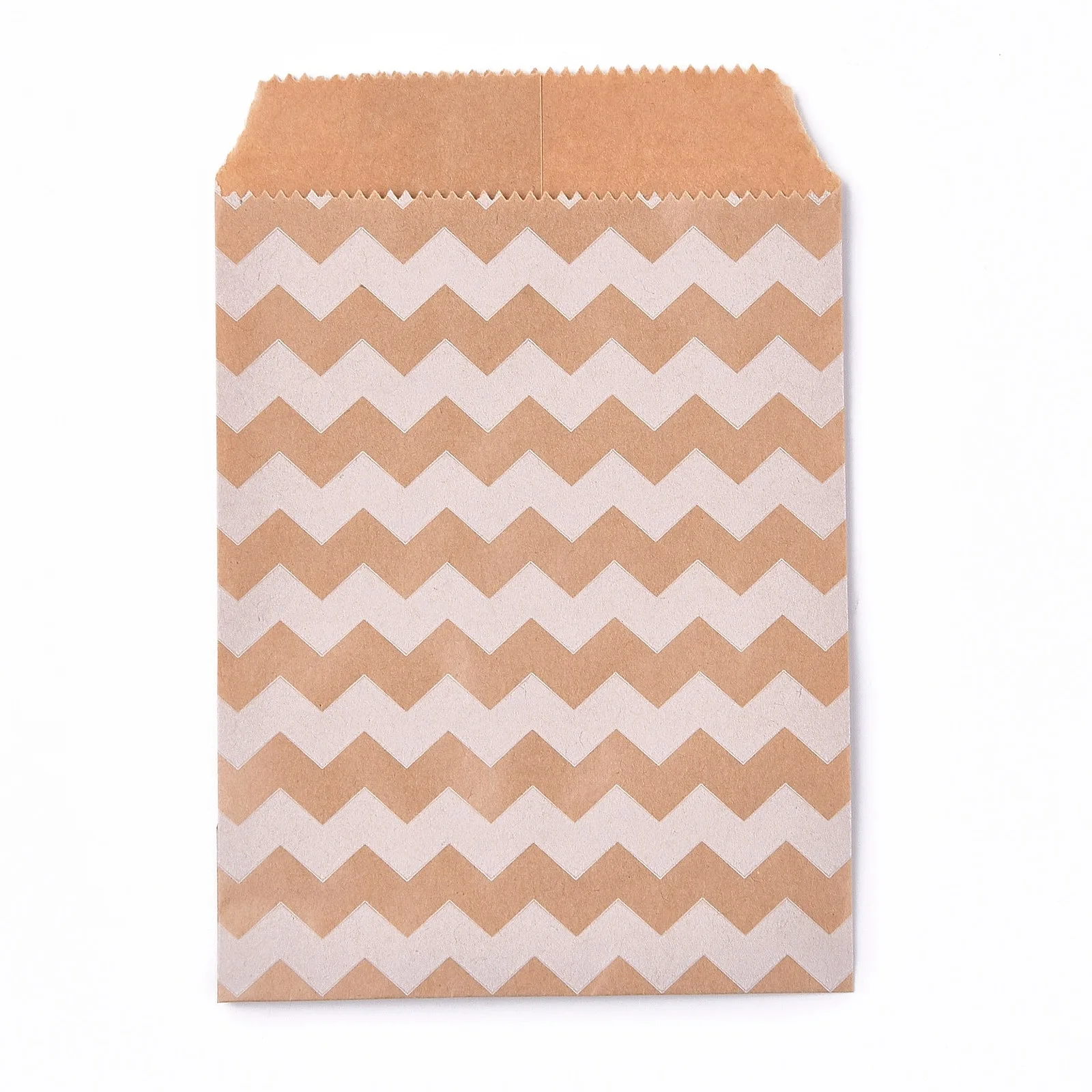 100pcs Wave Pattern Polka Dot Kraft Paper Bags No Handles Packing Pouch Storage Bags 15x10cm 18x13cm for Wedding Gift Packaging