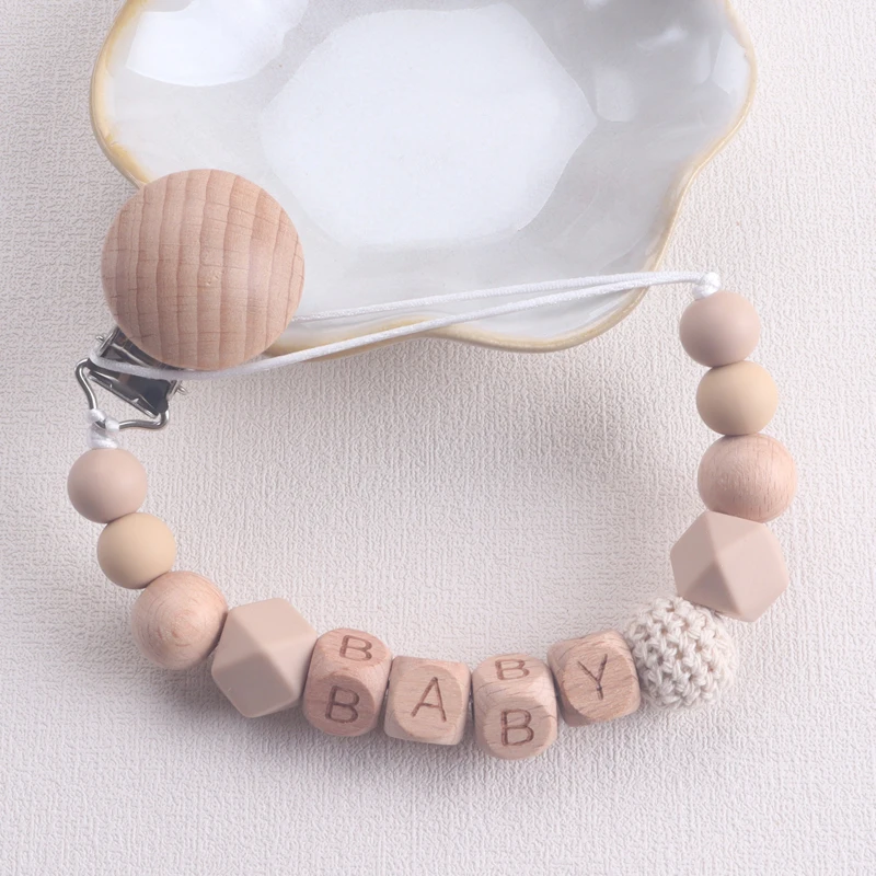 New Baby Pacifier Clips Teethers Toys Dummy Nipples Holder Clip Chain Babies Accessories Newborn Gifts Custom