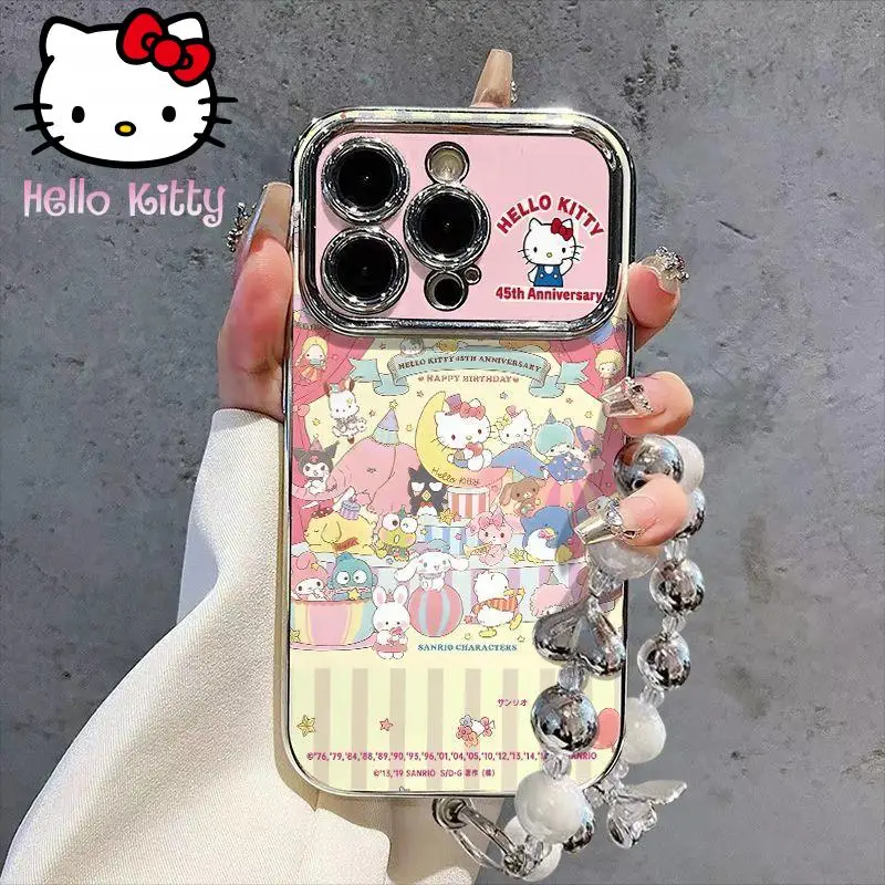 

Sanrio Hello Kitty Cartoon Mobile Phone Shell Applicable Iphone 16 15 14Promax Silicone Creative Couple Phone Case Gifts Toy