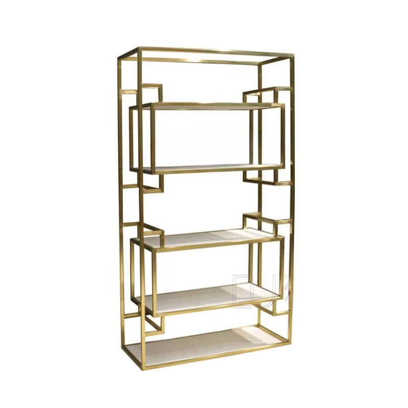 

display rack, high-end new Chinese-style Bogu rack, multi-functional rack stainless steel, simple brushed high cabinet