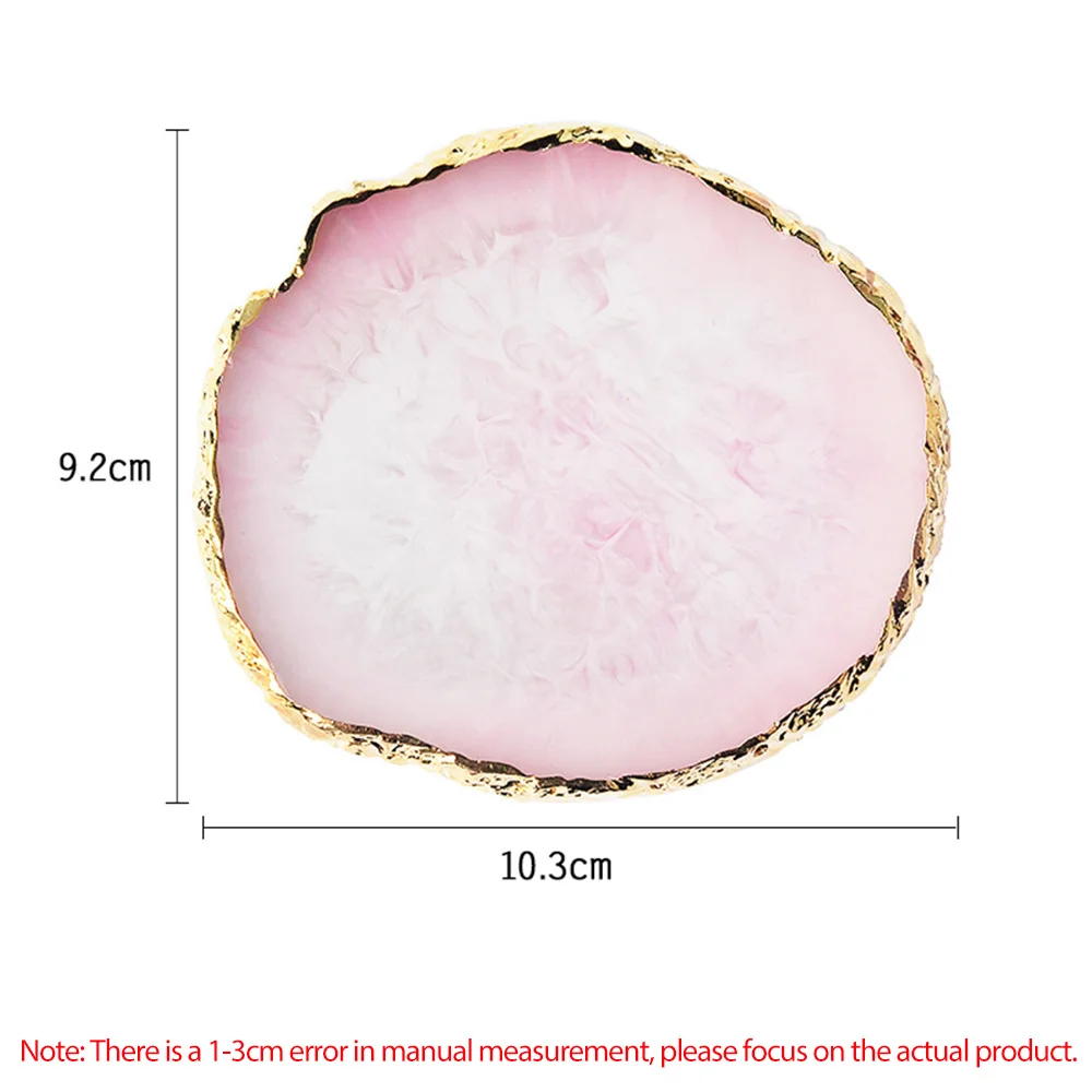 Resin Nail Art Palette Nail Polish Painting Mixed Stone Art Display Mixing Drawing Plate Pad Manicure Nail Art Display Tools