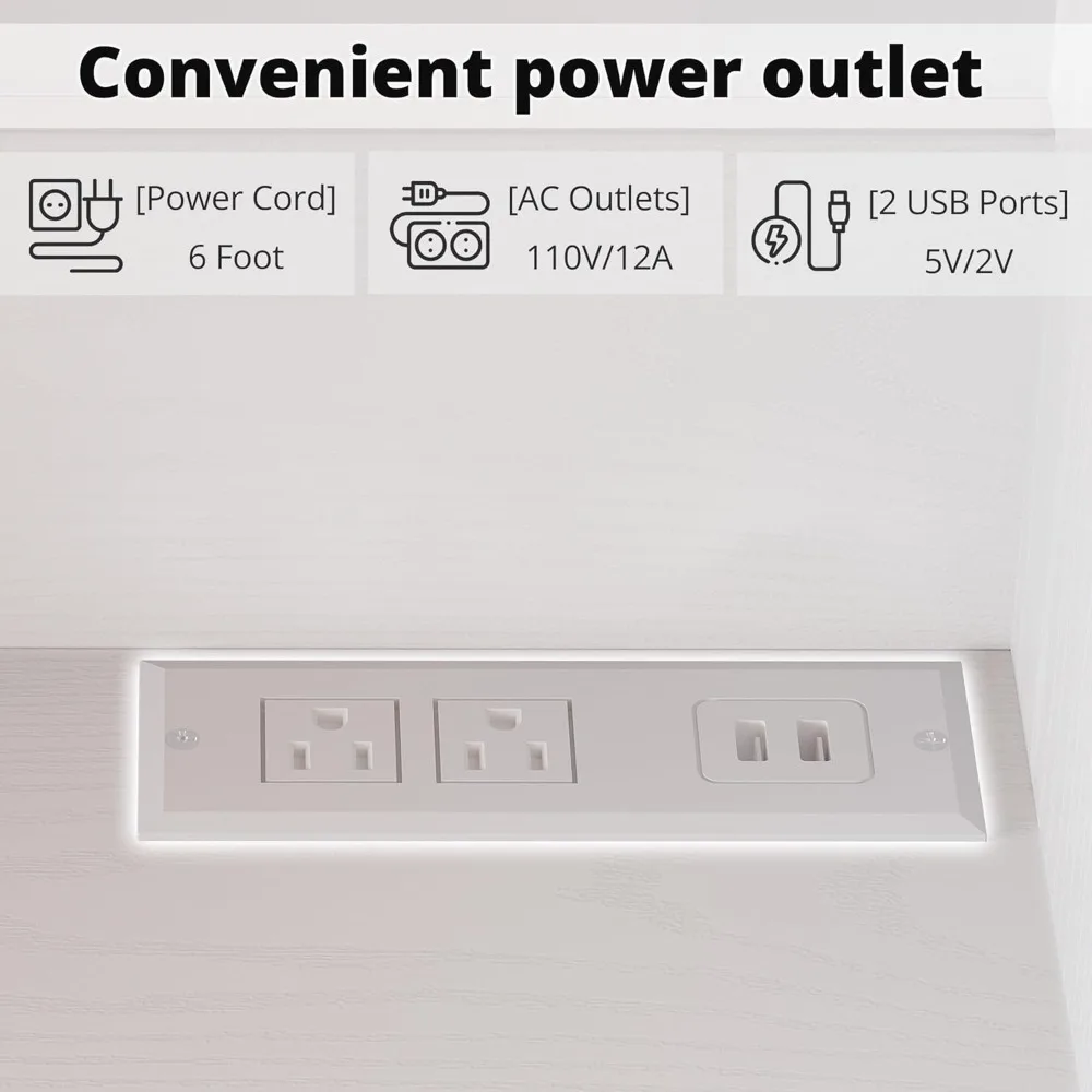 خزانة مطبخ على طراز المزرعة مع مساحة تخزين، ولوح بيجبورد، ومخرج طاقة، وأدراج #5