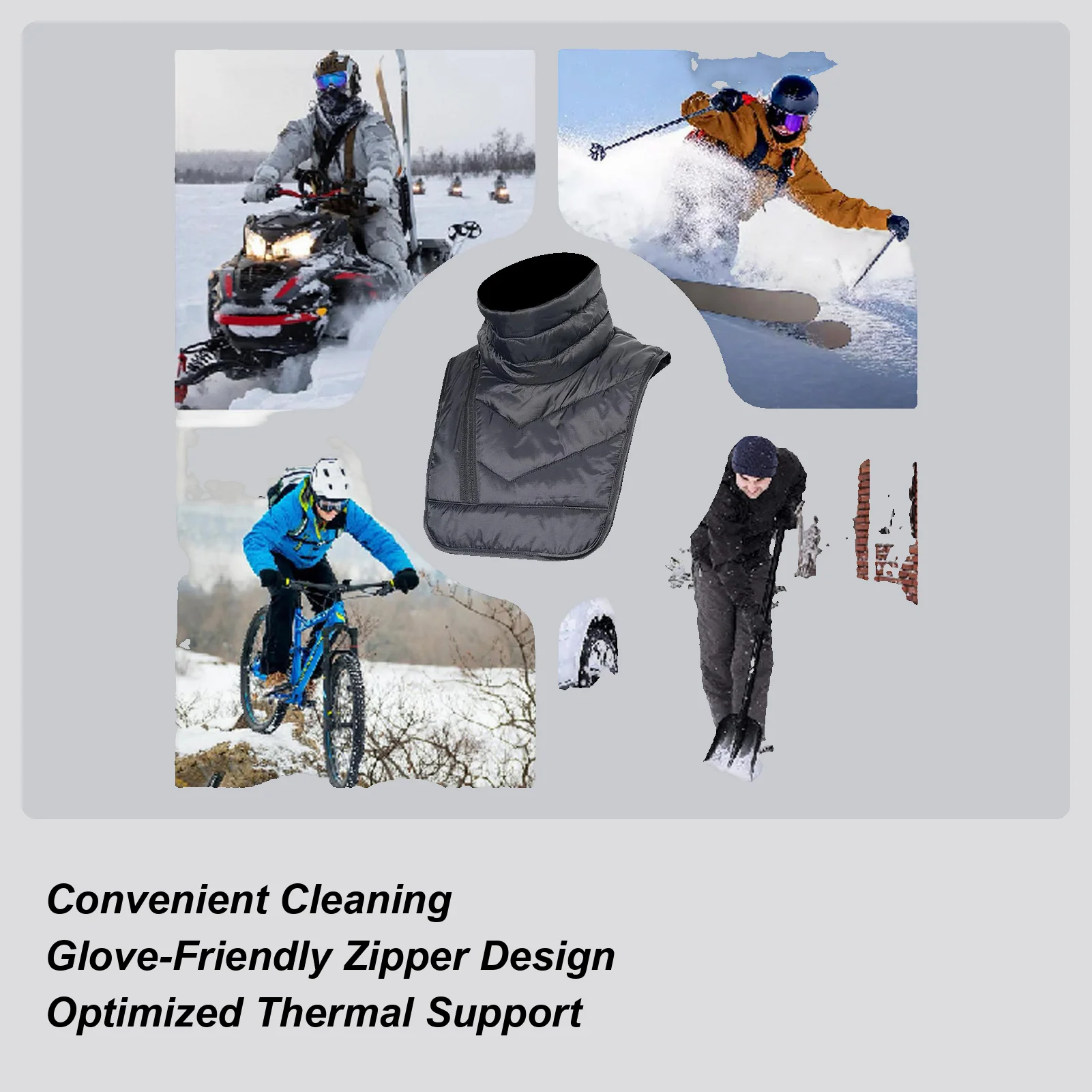 

Motorcycle Neck Guard Cold Weather Waterproof Breathable Winter Neck Warmer Cycling Gaiter For Skiing Fishing Running Hiking