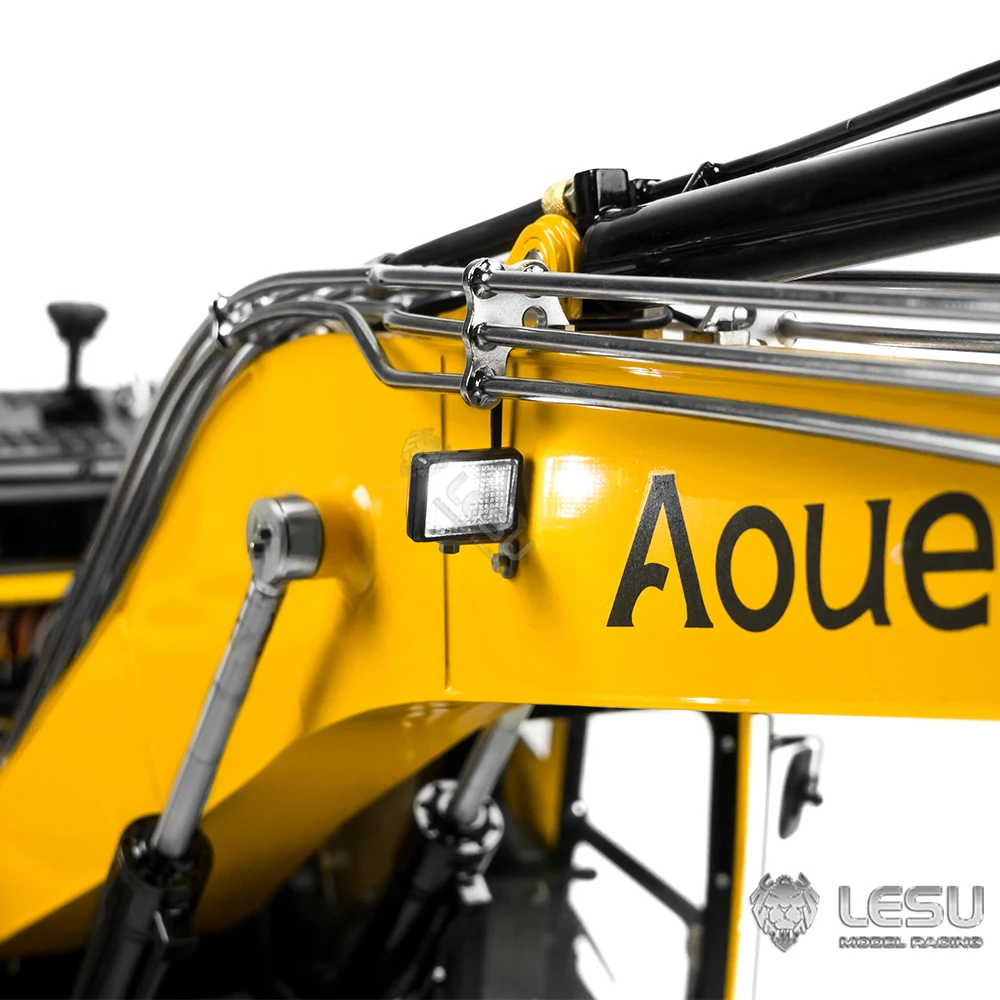 1/14 LESU Hydraulic RC Excavator ET26L 2 Arms Metal Controlled Digger Model Painted Assembled  Blade Tracked With Light Trucks