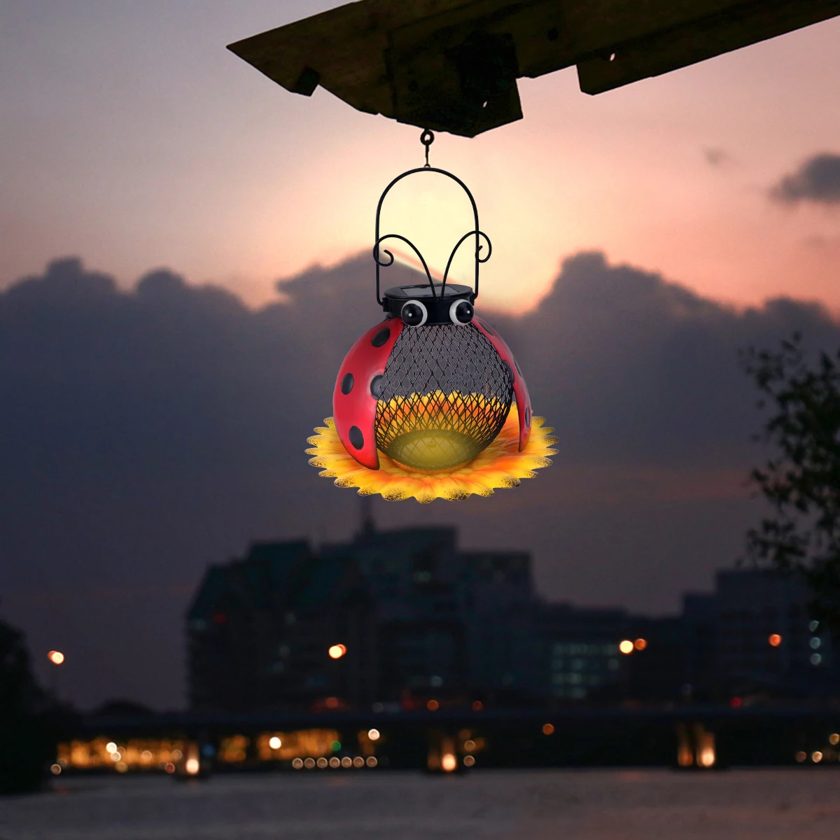 

1Pcs Solar Light LED Garden Lamp Outdoor Hanging Ring Waterproof Lawn Light Landscape Lights Villa Decoration Yard Lamp