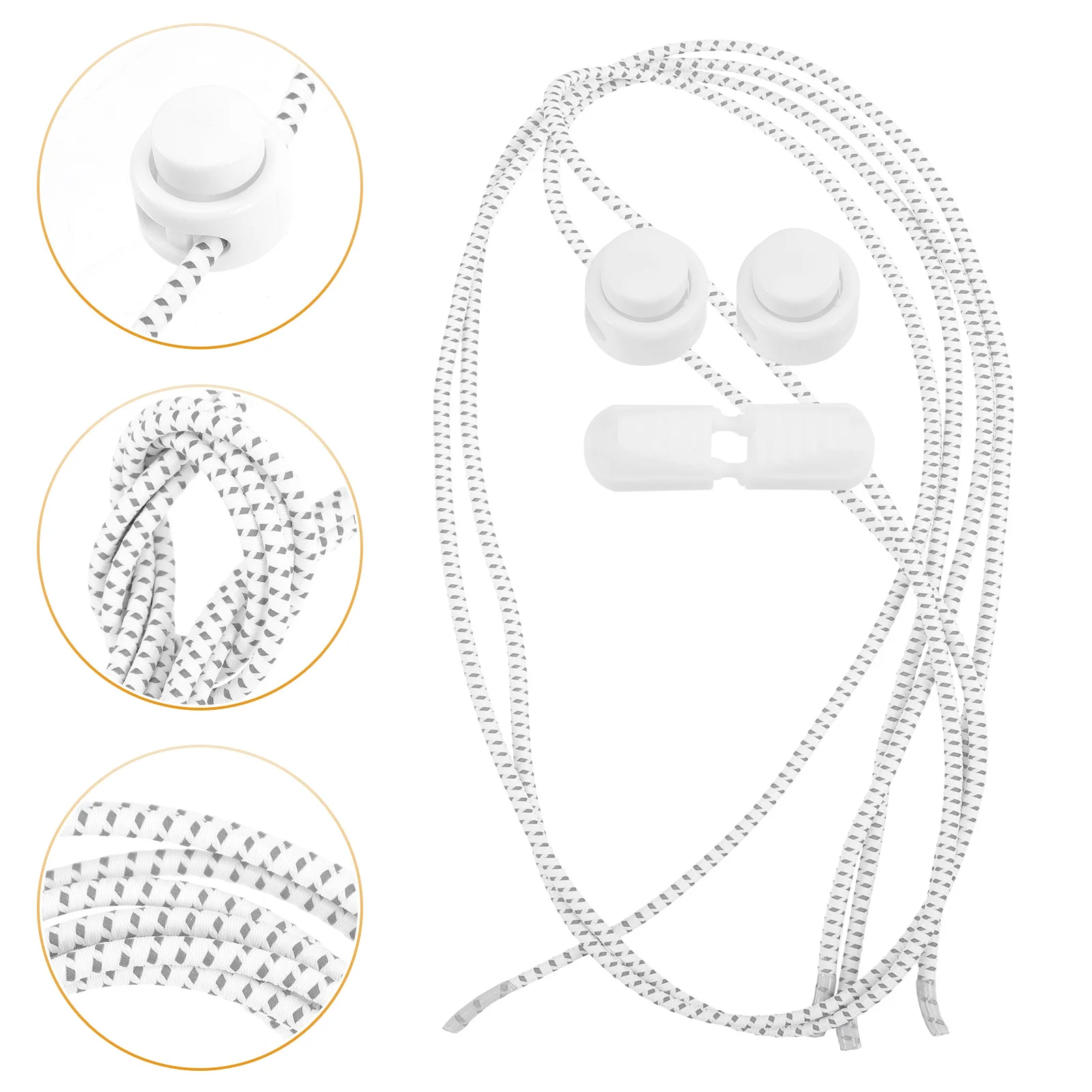 

1 Pair Reflective Elastic Shoelaces Anti-Loose Lacing For Outdoor Sports Lazy People Footwear Shoe Strings Replacement