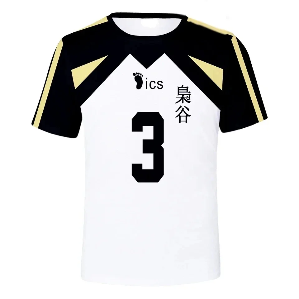 Anime Haikyuu Cosplay T Shirt Men Karasuno High School Hinata Shoyo Kageyama Tobio Volleyball Uniform Funny Tshirts Boy Clothing