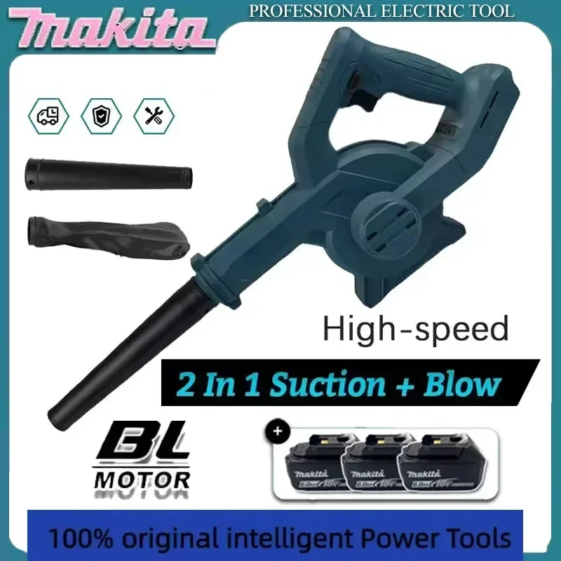 

Makita Cordless Electric Air Blower 2 In 1 Air Blower&Suction Handheld Leaf Computer Dust Collector Cleaner For 18V Battery