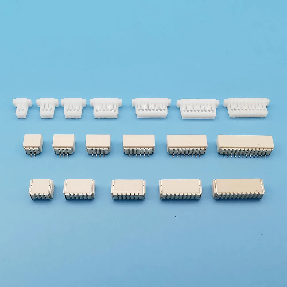 100 szt. JST SH1.0 1mm 2P 3P 4P 5P 6P 7P 8P 9P 10-pinowe złącze męskie obudowa SMD pionowe/poziome
