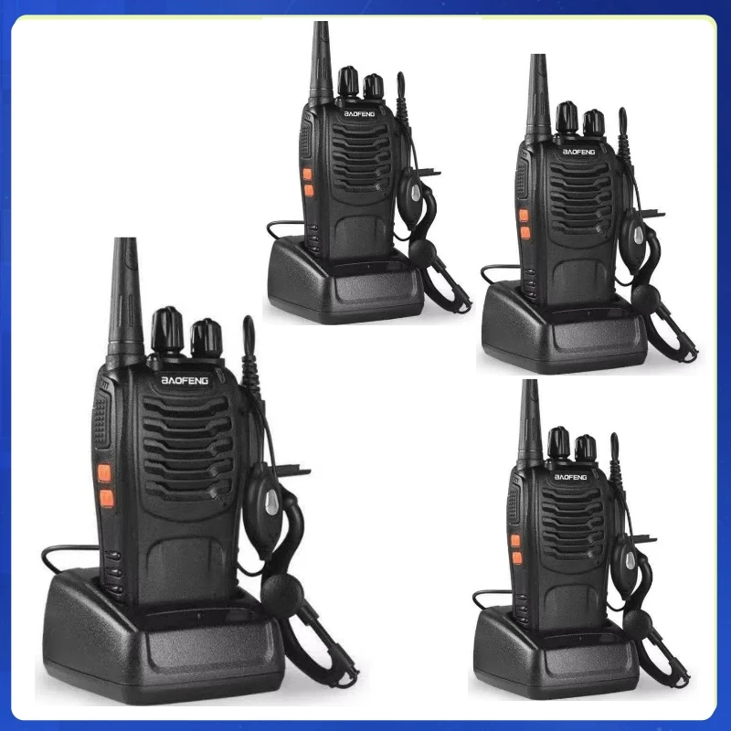 BAOFENG-Rechargeable Two-Way Walkie Talkie, BF-888S, Long Distance, Handset for Outdoor, Hotel, Construction Site, etc.