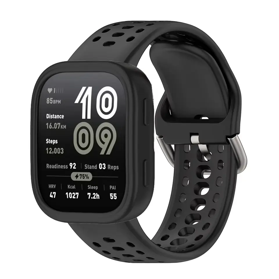 حزام سيليكون أصلي لساعات Amazfit Bip 6، إكسسوارات رياضية، سوار ناعم قابل للتنفس، Correa pulseras لأحزمة Amazfit Bip6 - 6