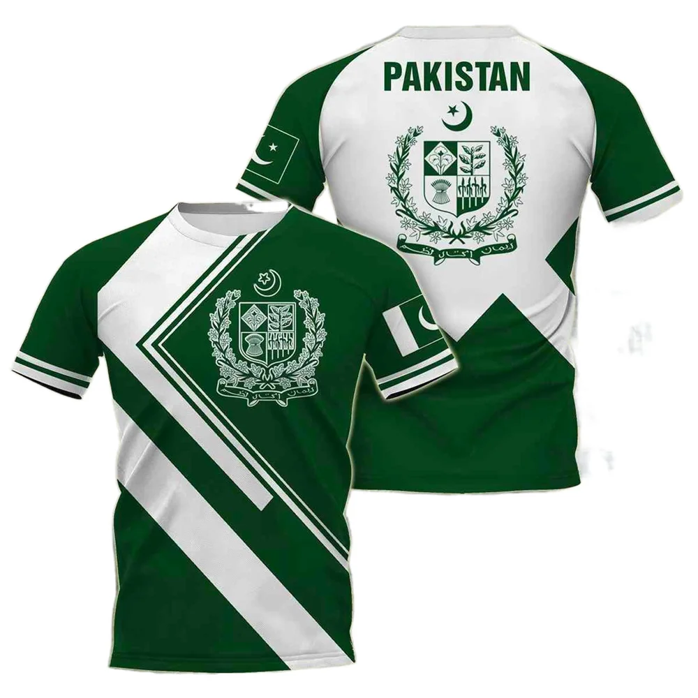 Proud of Pakistan Flag T Shirt for Men Patriotic Pakistani Emblem T-shrit Unisex Women Tops Tee Fashion Streetwear Short Sleeve