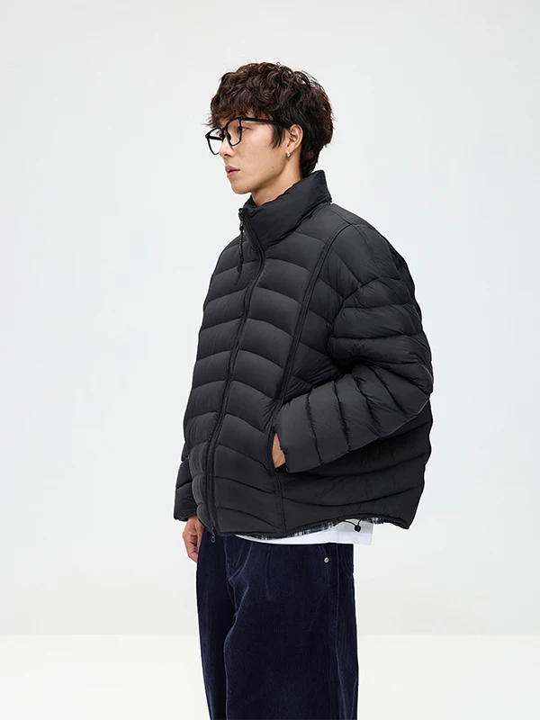 

TANGZ STUDIO Мужская пуховая куртка American Style с капюшоном, утепленная пером, из полиэстера, с длинными рукавами, на молнии