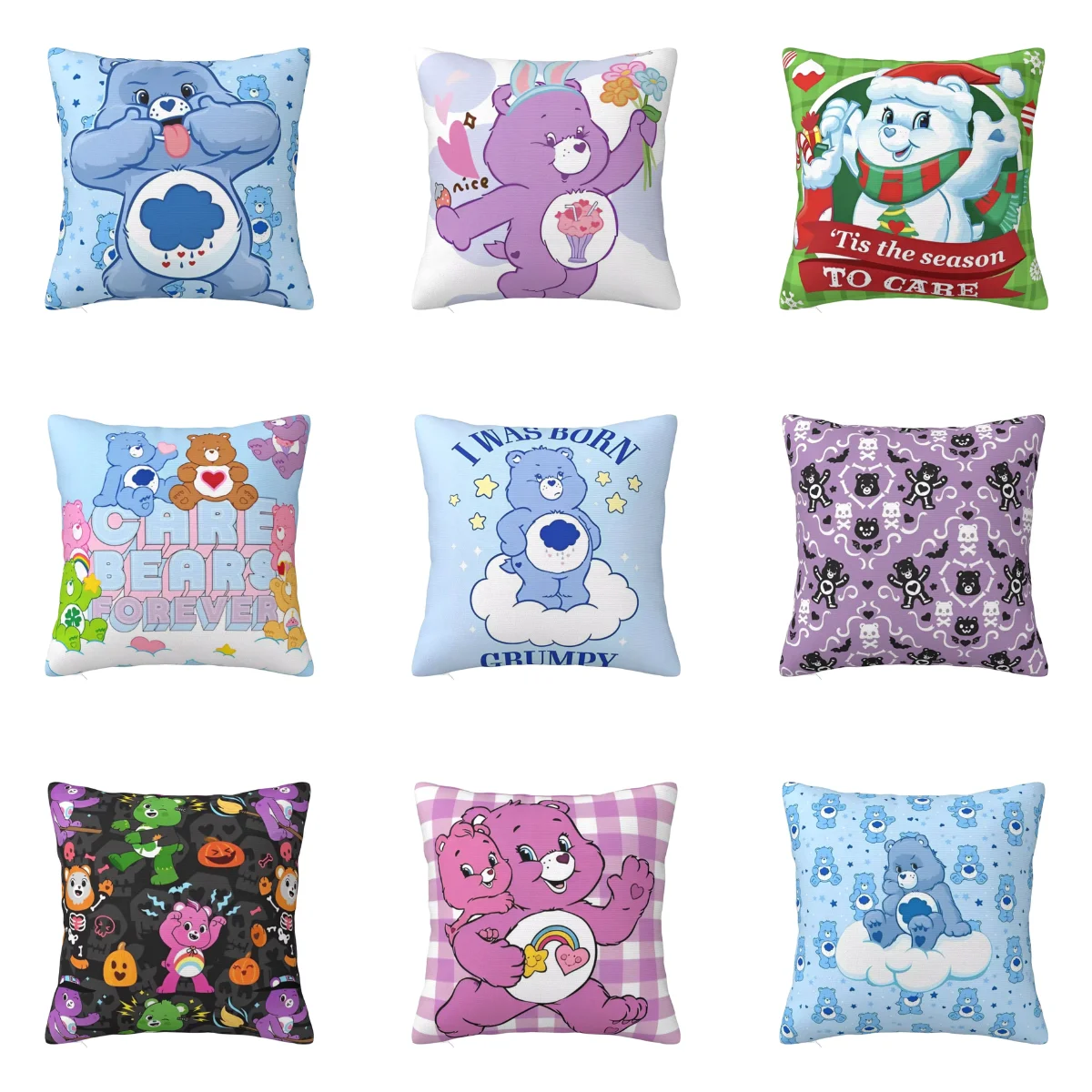 Cute Minniso Care Bears Sleep Pillow Cover Soft Pillow Case Cushion Cover Trendy Print Pillowcases For Wedding Party Home Decor