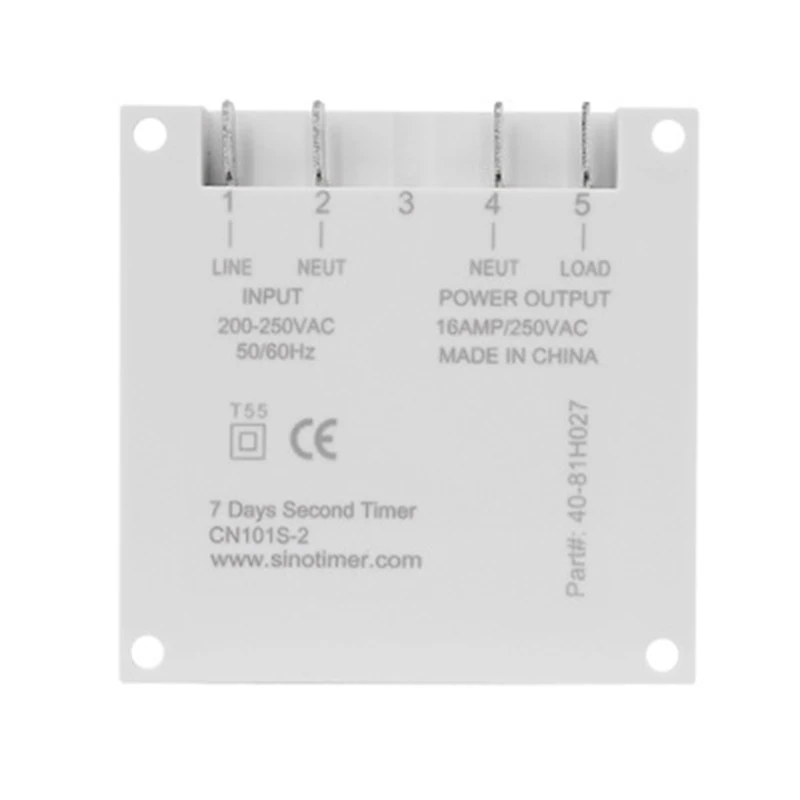 SINOTIMER 1 Second Interval 12V Digital LCD Timer Switch 7 Days Weekly Programmable Time Relay Programmer CN101S