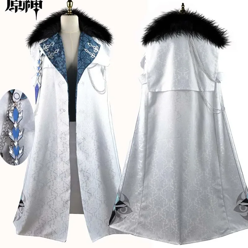 

Fatui Harbinger Cosplay Costume Arlecchino Cloak Columbina Cloak SR Anime Halloween Fatui Harbinger Outfits Columbina Coat