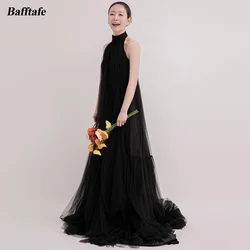 Black Korea Women Prom Dresses Halter Backless Evening Dress Bride Wedding Photo Shoot Formal Occasion Gowns 프롬드레스 Customized