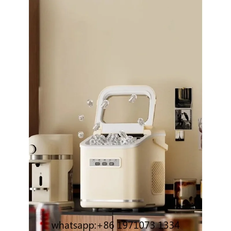 Ice Maker Machine, Portable Countertop with Self-Cleaning, 9 Cubes in 6 Mins, for Home/Office/Party,  Energy-Efficient&Low Noise