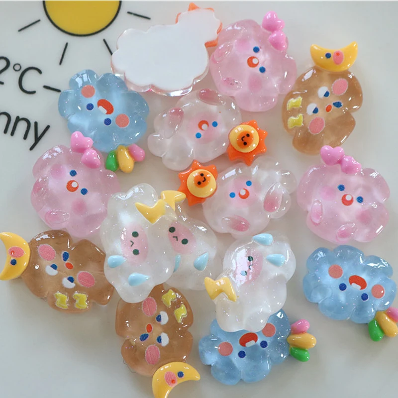 10pcs Mini Kawaii Cartoon Fruit Cherry Resin Flat Back Cabochons Scrapbook Diy Party Hairpin Accessories Home Decoration Craft
