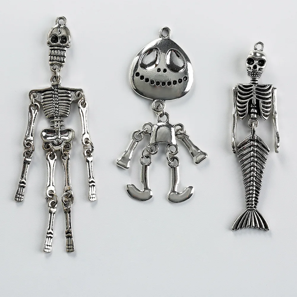 

Аксессуары из сплава своими руками, череп на Хэллоуин, модная одежда и аксессуары русалки