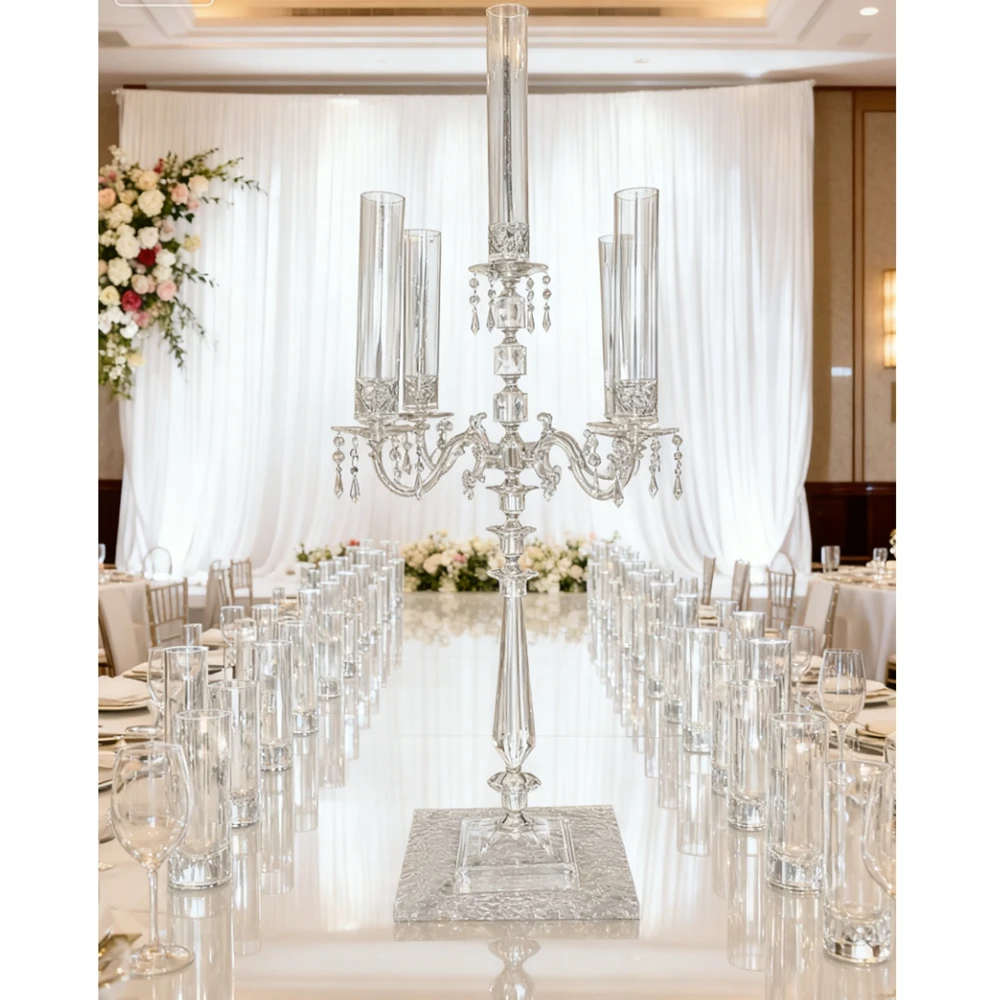 

10 шт. f30, прозрачная акриловая люстра, центральные детали, свадебный декор, подставка для цветов, золото, серебро, центральная часть стола для декора свадебного стола