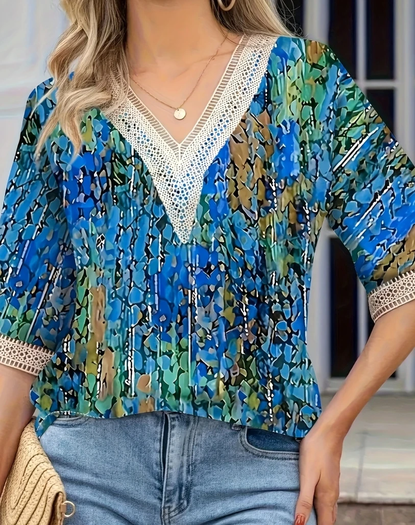 Plus Size Temperament Loose Woman Shirt Fashion Casual Blouse Elegant Long Sleeve Woman Shirt Holiday Weekend Top image 3