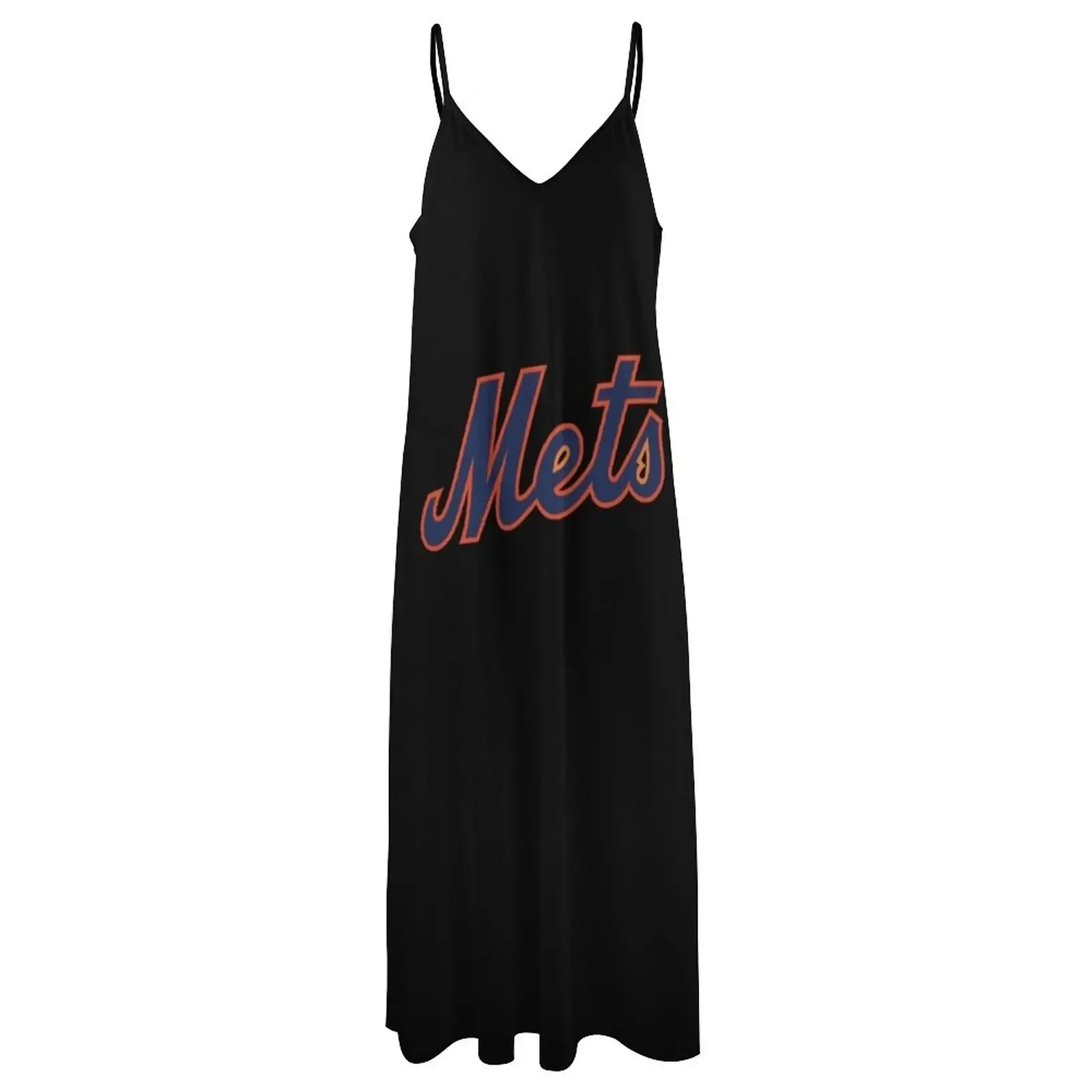 Vestido largo holgado sin mangas para mujer, Camiseta clásica, Mets NY