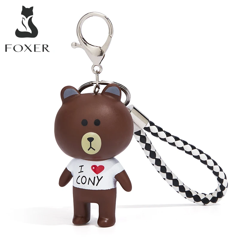 

FOXER милый плюшевый мишка кукла кулон брелок для женщин модный рюкзак кулон