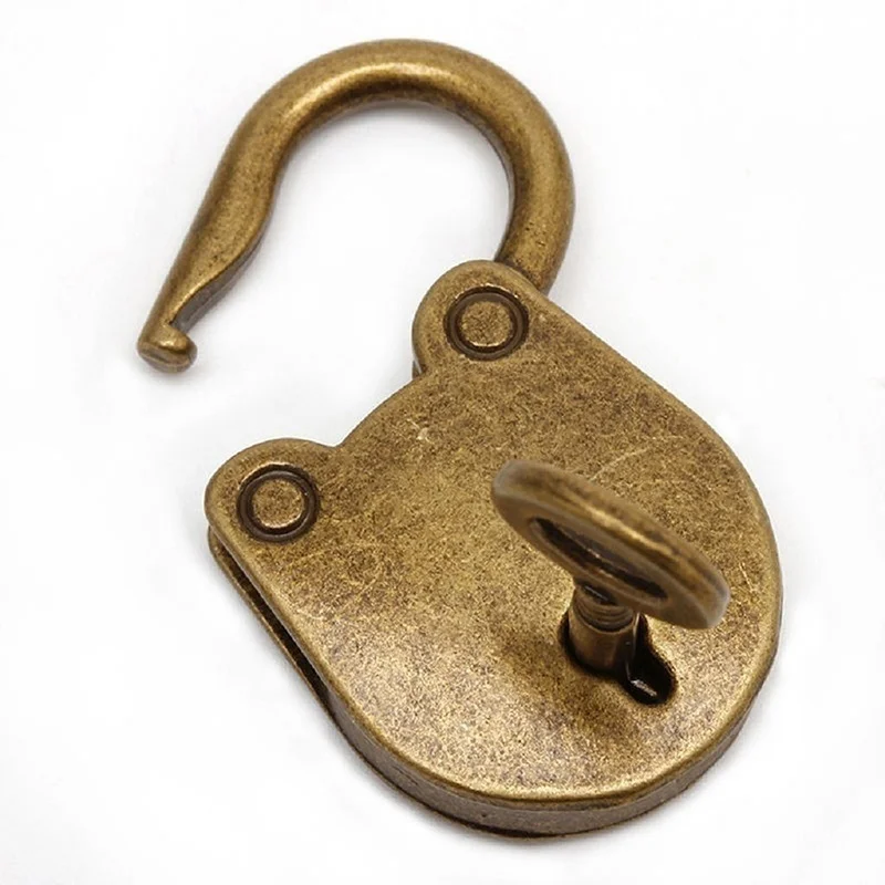 1 Pcs New Vintage Mini Alloy Antique Padlock Notebook Key Lock With High-end Wine Box Key Lock Exquisite Antique Ornament