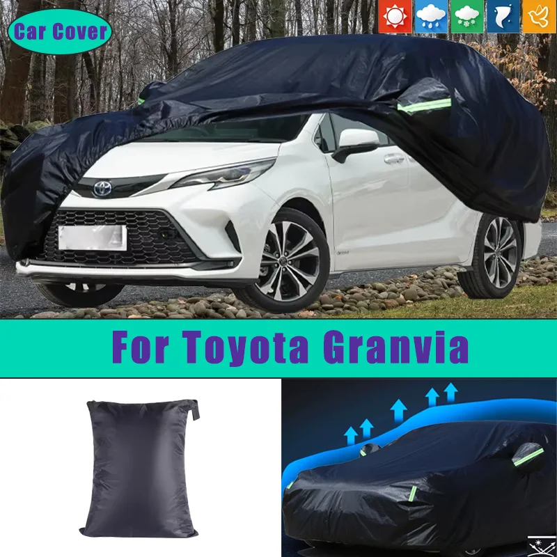 

For Toyota Granvia Car Full Outer Covers Outdoor Waterproof Dustproof Sun Rain Snow Protection Exterior Car Accessories