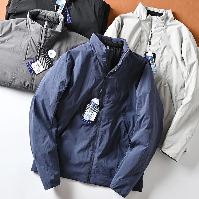 

Уличная осенне-зимняя теплая ветрозащитная мужская хлопковая куртка со стоячим воротником, мужская непромокаемая куртка chaquetas hombre invirno