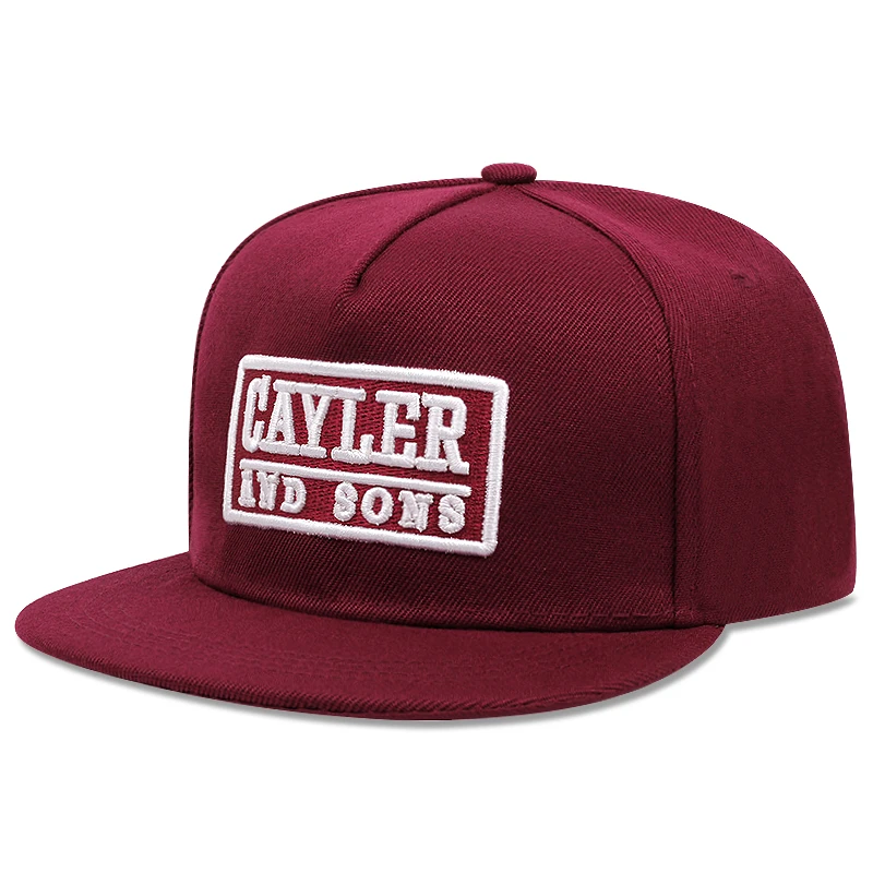 CAYLER haft czapka z daszkiem w stylu hiphop czapka typu snapback dla dorosłych kapelusz przeciwsłoneczny unisex regulowane czapki baseballowe w