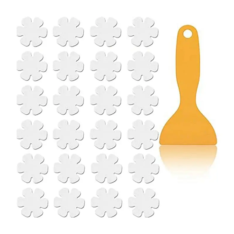 

WORTHOWN-Non-Slip Bathtub Stickers,24 PCS Anti Slip Shower Grip Stickers Adhesive Decals With Scraper For Bath Tub,Bathroom Floo