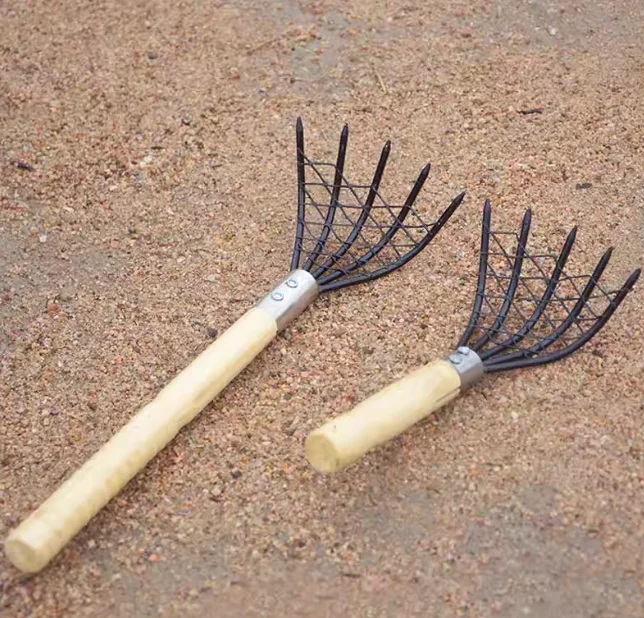 2Pcs Seafood Digging Tool Set with Basket & Net, Clam Rake & Oyster Harvester