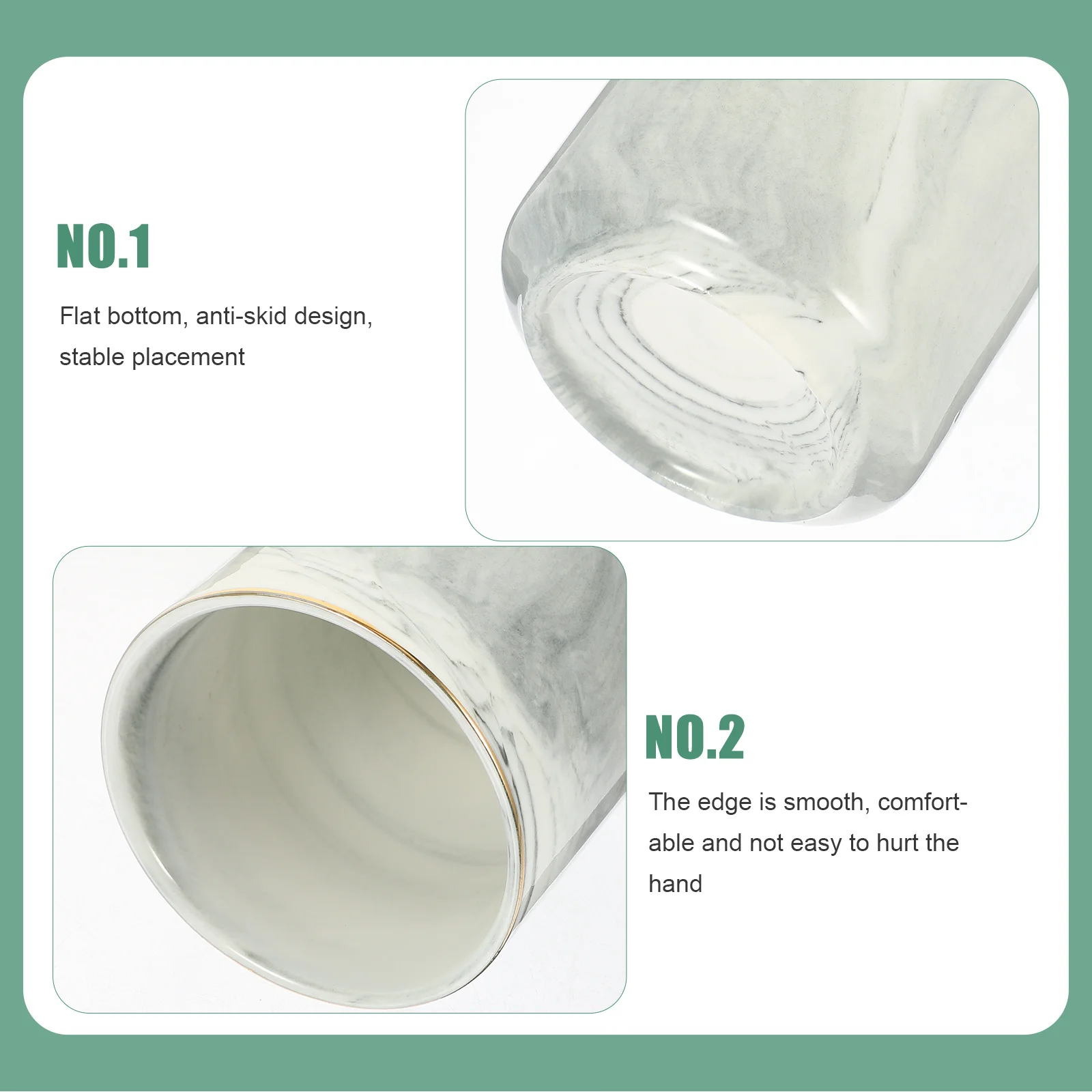 

Marbling Ceramic Pen Organizer Storage Container Decorative Multi-Function Makeup Holder Home Supply Utensil Holder