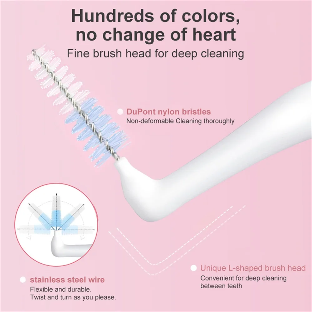 سوبر الغزلان L-نوع فرشاة بين الأسنان دوبونت الخشن بين الأسنان فرش تنظيف بين الأسنان 0.6/0.7 مللي متر #4
