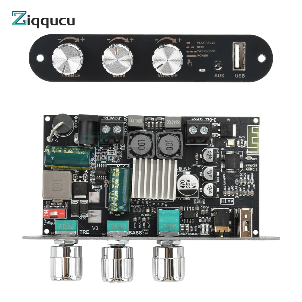 

ZK-1001U TPA3116D2 BT Audio Power Amplifier Module 100W Mono Amplifier Board AMP Module for Home Theater