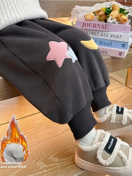 Thiened Fce Winterhose für Babymädchen, warm, lässig, neu, Herbst und Winter, koreanische Version, niedliche Kinderhose