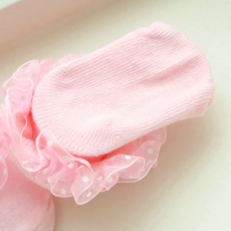 Newborn Baby Socks For Girls Cotton Lace Infant Girls Sock Spring Princess Bow Toddler Baby Girls Socks 0-6M