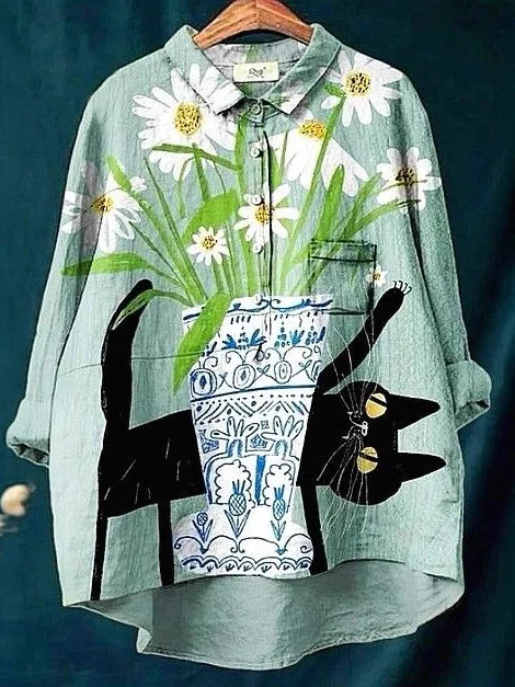 カジュアルなフラダンス用女性用ロングスリーブコットンプラスサイズトップクロスボーダーサマーハワイ風女性服まとめ買い