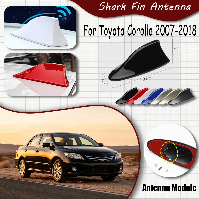 For Toyota Corolla 2007-2018 Shark Fin Antenna FM Signal Super Aerials Amplifier Waterproof Signal Amplifier FM/AM Radio