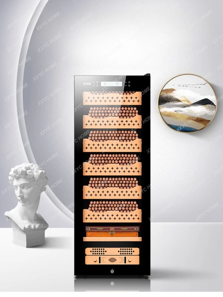 Frequency Conversion Constant Temperature and Humidity Cigar Cabinet Moisturizing Cabinet Anion Purification Refrigerated Wine